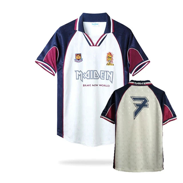 Camiseta Retro West Ham Iron Maiden 1999