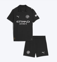 Camisa e Pantalones Cortos para Niños Manchester City Away 25/26