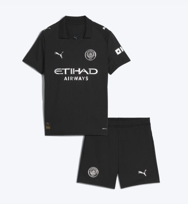 Camisa e Pantalones Cortos para Niños Manchester City Away 25/26
