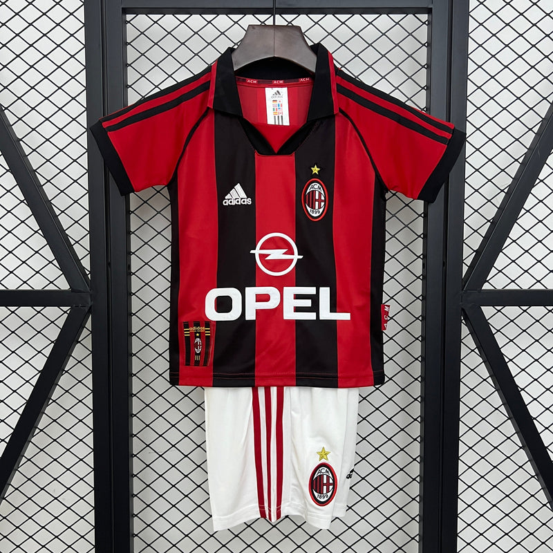 Camiseta y Pantalon Corto para Niño Retro AC MILAN 98/99