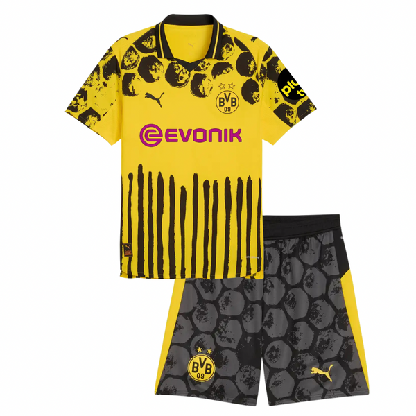 Camiseta y Pantalones Cortos para Niños Borussia Dortmund Home 25/26
