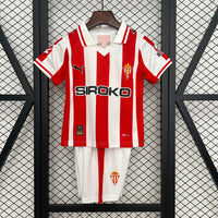 Camisa e Pantalones Cortos para Niño Sporting Gijon Home 25/26