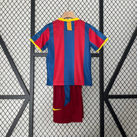Camiseta y Pantalón Corto Niño FC Barcelona Retro Home 10/11