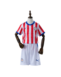 Camiseta y Pantalones Cortos para Niño Paraguay Home 26/27