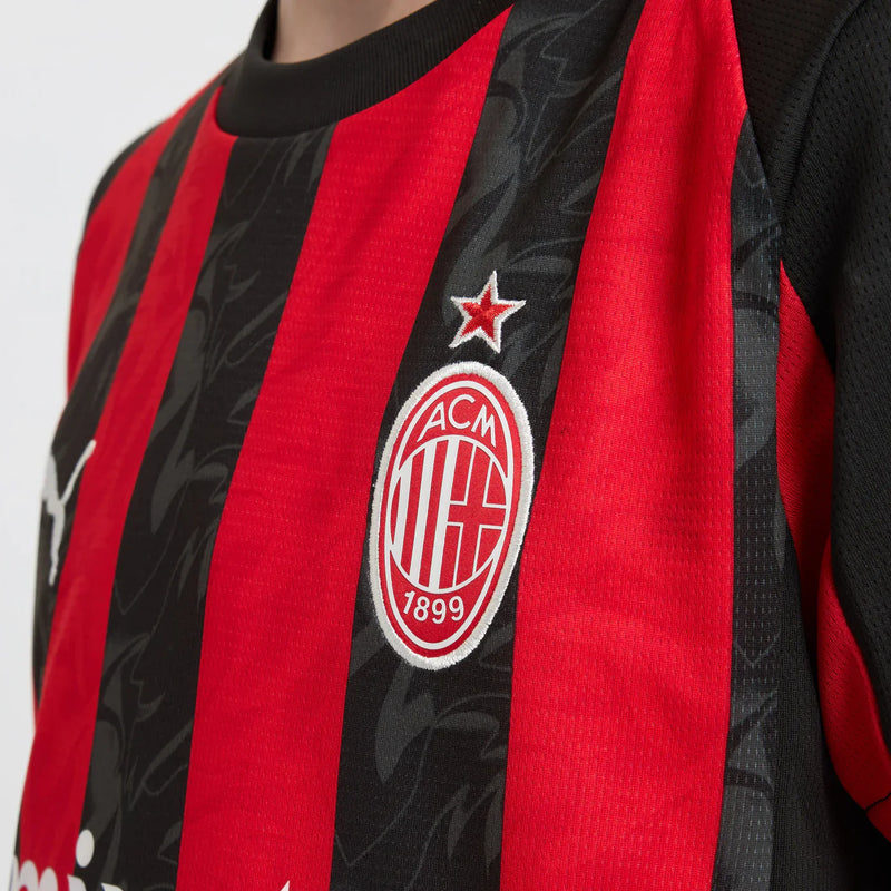 Camiseta y Pantalon Corto para Niño AC MILAN Home 25/26 - Con Medias