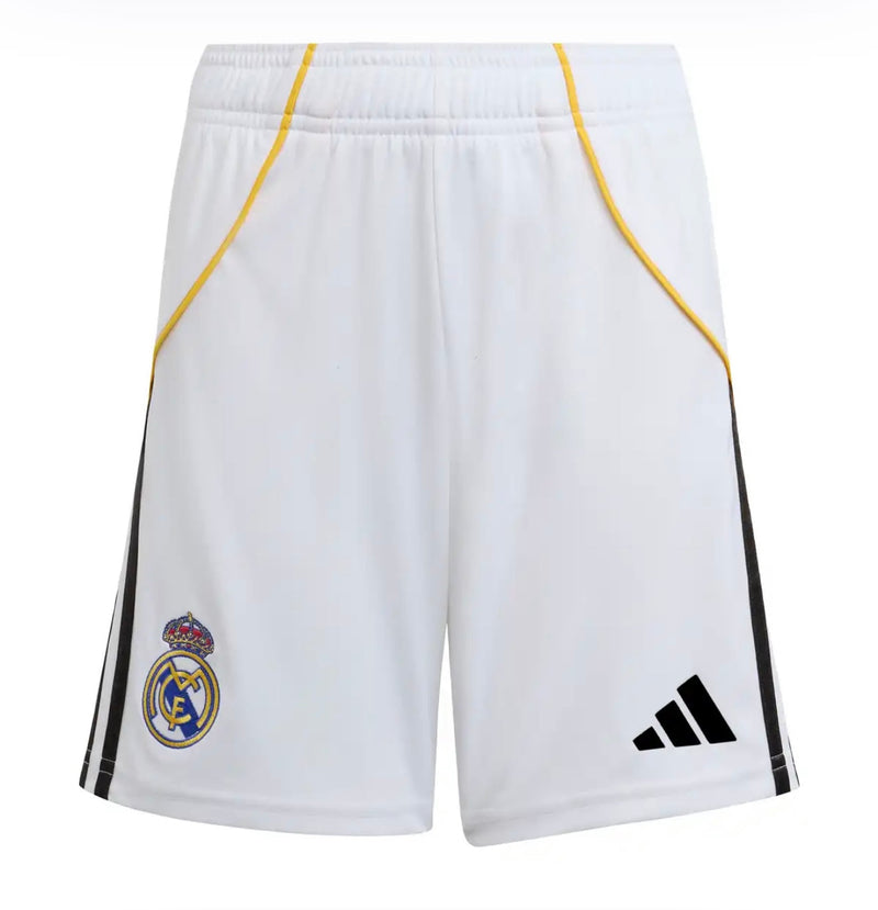 Camiseta y Pantalones Cortos Niños Real Madrid Home 25/26 - Con Medias