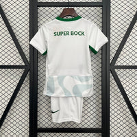 Camiseta y Pantanoles Cortos Niño Sporting Away 25/26