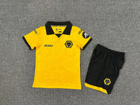 Camiseta y Pantalones Cortos para Niños Wolverhampton Home 25/26