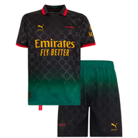 Camiseta y Pantalon Corto para Niño BLACK  PUMA X AC MILAN X OFF-WHITE 24/25