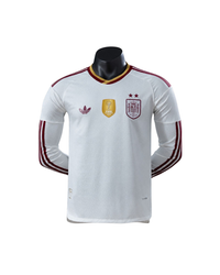 Camiseta España Away 26/27 Manga Larga Con dos estrellas y parche de campeón de la Copa del Mundo
