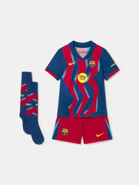 Camiseta y Pantalones Cortos para Niño FC Barcelona Fourth 25/26 - Con Medias
