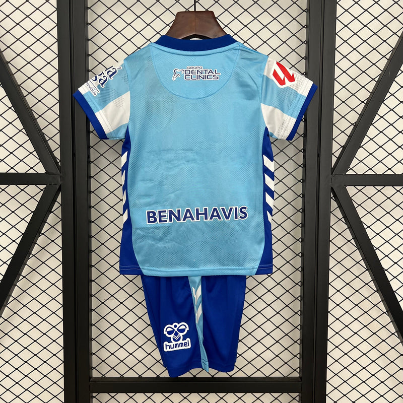Camisetas y Pantalones Cortos Niños Málaga CF Home 25/26