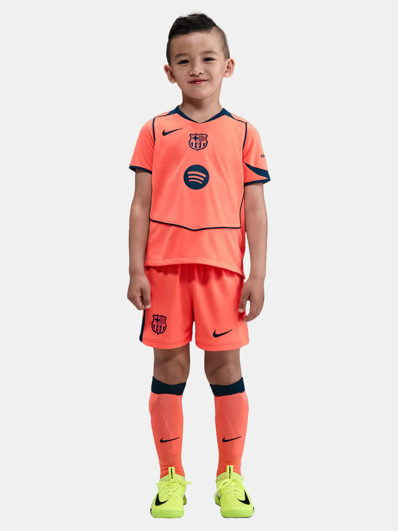 Camisa e Pantalones Cortos para Niño FC Barcelona Third 25/26 - Con Medias