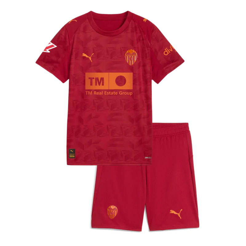 Camisa y Pantalones Cortos para Niños Valencia Away 25/26