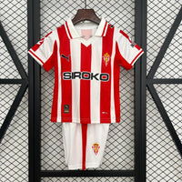 Camisetas y Pantalones Cortos Niños  Sporting Gijon Home 25/26