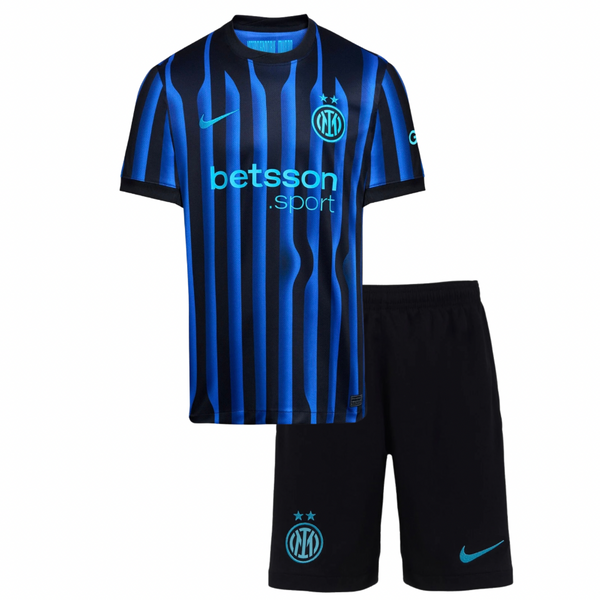 Camiseta y Pantalon Corto para Niño Inter Home 25/26