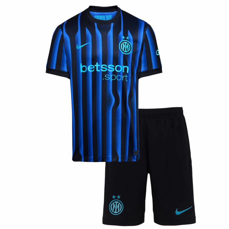 Camiseta y Pantalon Corto para Niño Inter Home 25/26