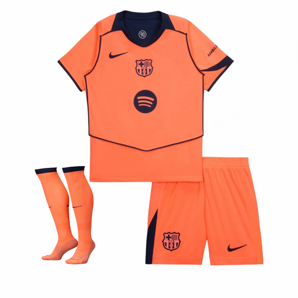 Camisa e Pantalones Cortos para Niño FC Barcelona Third 25/26 - Con Medias