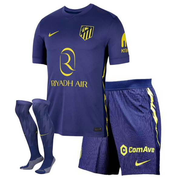 Camiseta y Pantalones Cortos para Niños Atletico de Madrid Away 25/26 - Con Medias