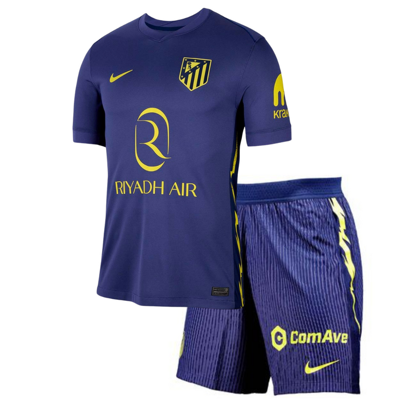 Camiseta y Pantalones Cortos para Niños Atletico de Madrid Away 25/26