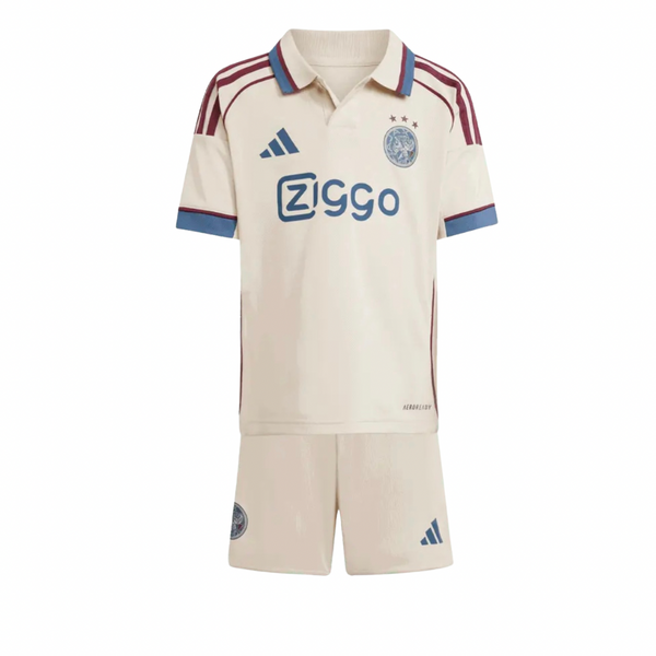 Camiseta y Pantalones Cortos para Niños Ajax Third 25/26