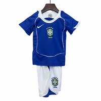 Camisa e Pantalones Cortos para Niño Retro Brasil Away 2004