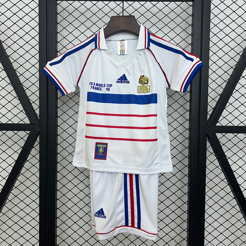 Camisa e Pantalones Cortos para Niño Retro Francia Away 1998