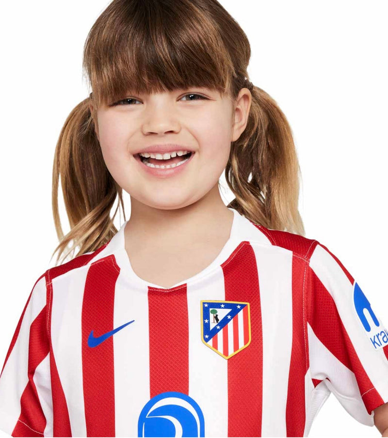 Camiseta y Pantalones Cortos para Niños Atletico de Madrid Home 25/26 - Con Medias