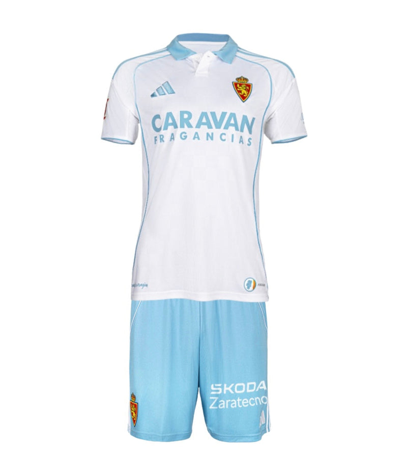 Camisetas y Pantalones Cortos Niños Real Zaragoza Home 25/26